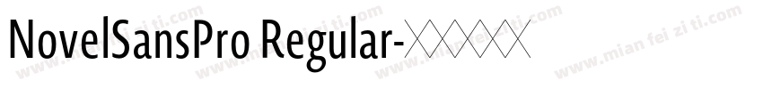 NovelSansPro Regular字体转换
